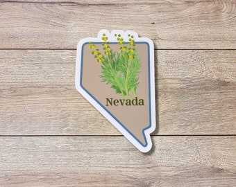 Nevada State Flower Vinyl Sticker | Big Sagebrush | Glossy or Matte Finish | State Flower | Laptop Sticker | Water Bottle Sticker | States