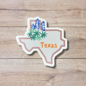 Texas State Flower Vinyl Sticker | Blue Bonnet Flower | Glossy or Matte Finish | Waterproof | Die Cut Sticker | Laptop | Water Bottle