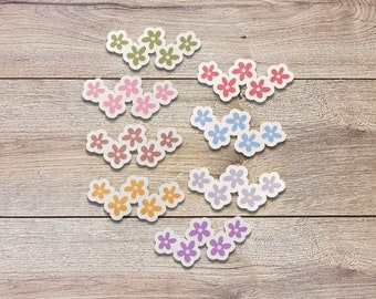 Pick Your Flower Color | Set of 3, 5, or 8 | Mini Flower Vinyl Sticker | Glossy Finish | Laptop Sticker | Water Bottle | Flower Stickers |