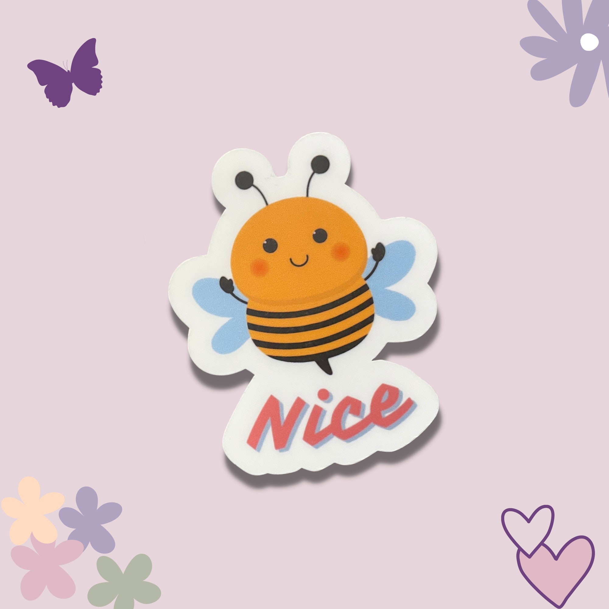 Bee Nice Vinyl Sticker | Bee Sticker | Glossy Finish | Waterproof ...
