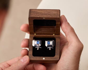 Custom Birthstone Cufflinks, Personalized Groom Gift, Fathers Day Gift, Anniversary Men Gift, Wedding Jewelry, Men's Gift, Christmas Gifts