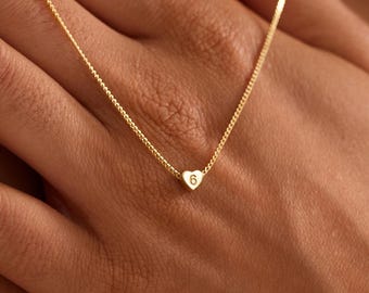 3D Heart Charm Necklace, Minimalist Heart Pendent Necklace, Custom Number Heart Necklace, Personalized Jewelry, Birthday Gift for Her