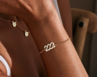 Custom Angel Number Bracelet, 111, 444, 333, 222 Spiritual Angel Number, Luck Number Bracelet, Birthday Gift for Her, Mothers Gift for her