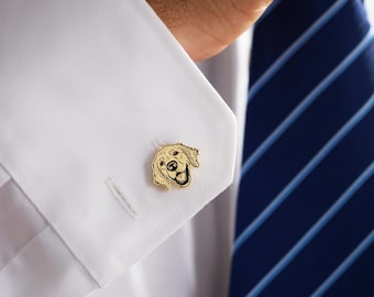 Custom Pet Portrait Cufflinks, Pet Engraved Cufflinks, Personalised Groom Gift, Fathers Day Gift, Anniversary Men Gift, Wedding Jewellery