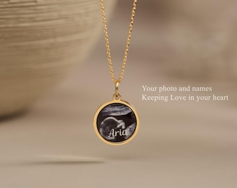 Personalized Picture Necklace, Custom Pendent Necklace, Baby Photo Necklace, Pet Memorial Necklace, Anniversary Gift, Birthday Gift for Her