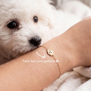 Custom Pet Portrait Bracelet, Pet Memorial Bracelet, Personalised Pet Picture Jewellery, Pet Lost, Dog & Cat Jewelry, Special Birthday Gift