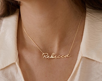 Dainty Name Necklace, Personalized Name Jewelry, Custom Gold Name Necklace, Mothers Necklace, Birthday Gift, Mothers Day Gift, Gift for Mom