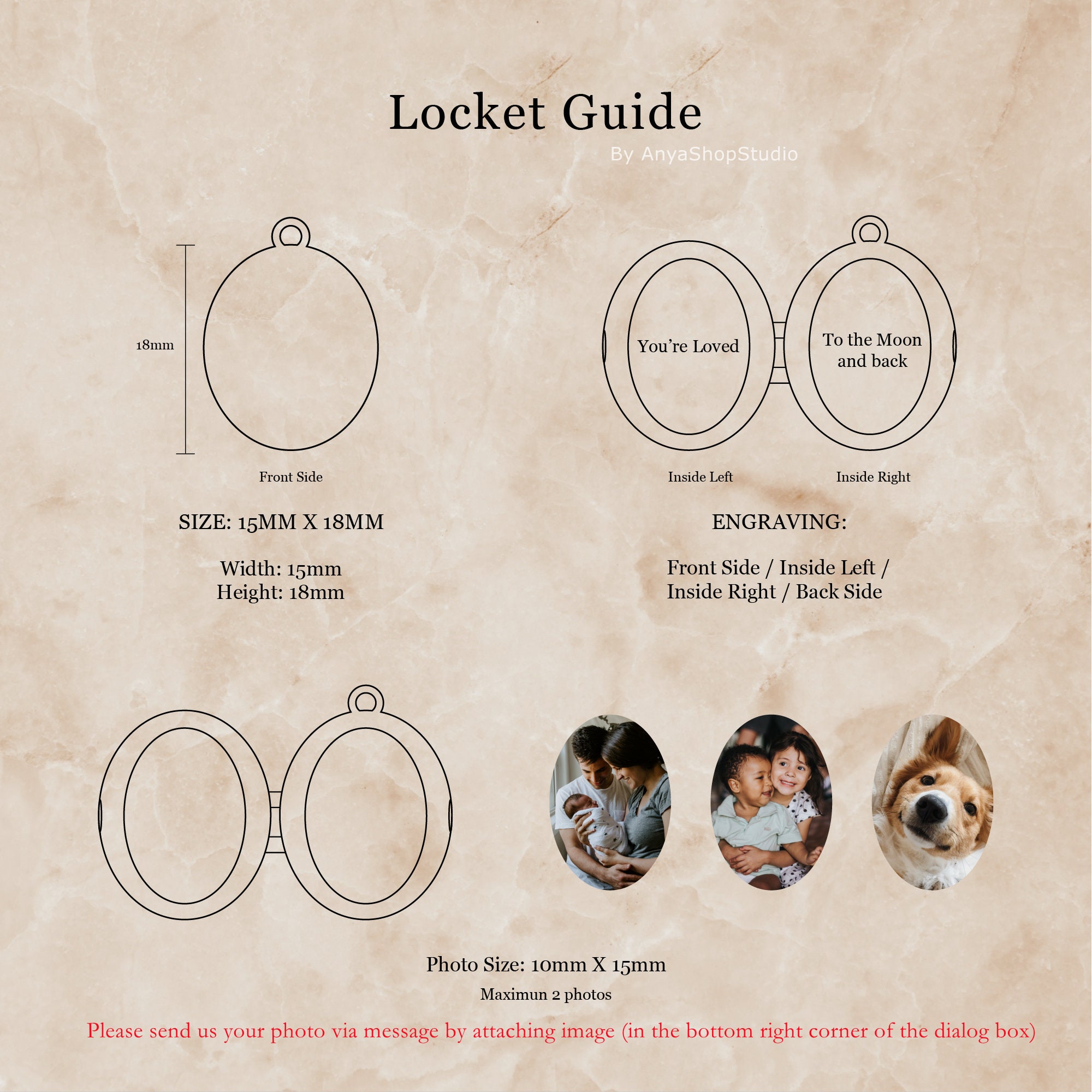 Medaillon-Halskette mit Foto, ovale Halskette mit Gravur, Foto-Halskette in Gold, Gedenkschmuck, Jubiläumsgeschenk, Geschenk für Mama, Muttertagsgeschenk