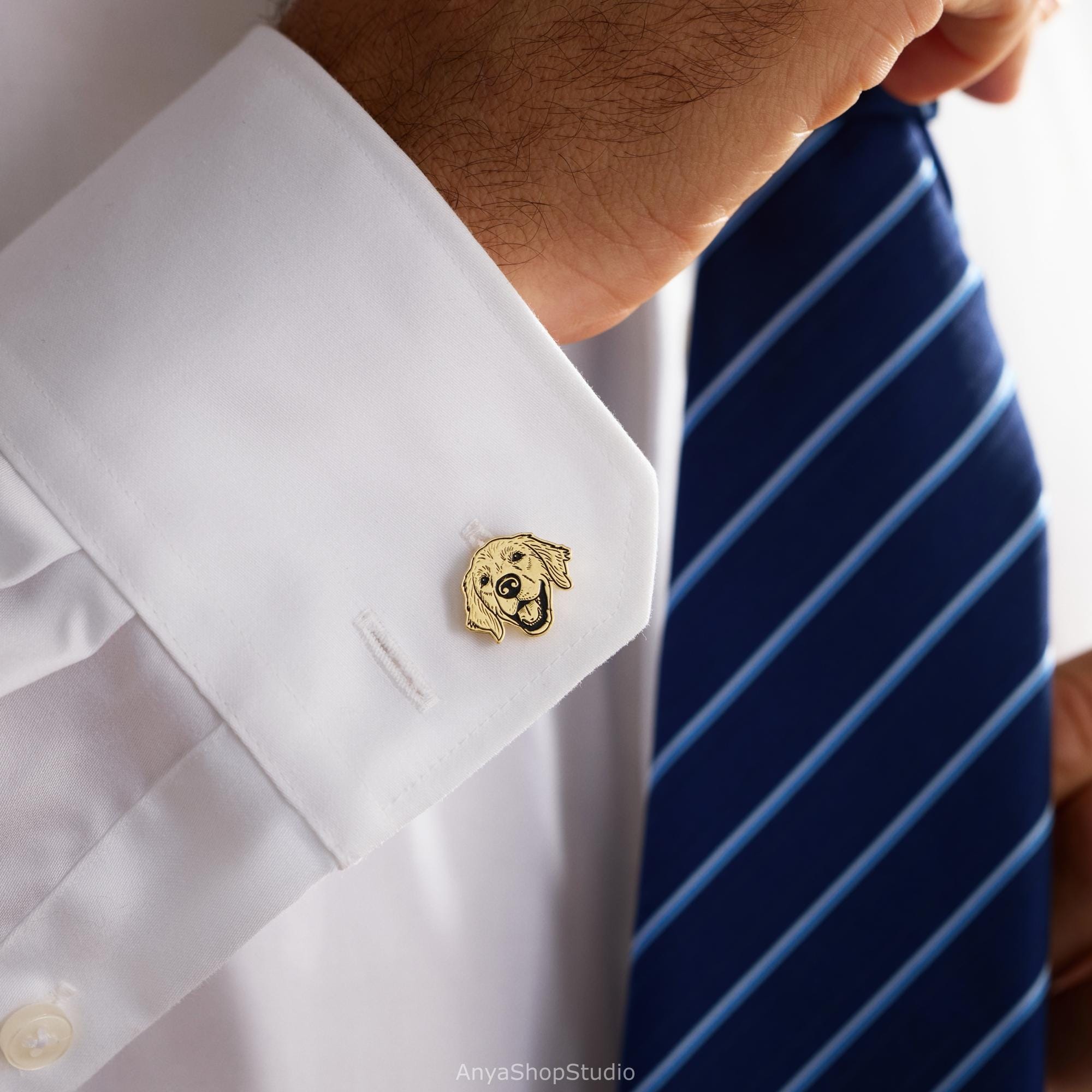Custom Pet Portrait Cufflinks, Engraved Pets Cufflinks, Personalized Groom Gift, Fathers Day Gift, Anniversary Men Gift, Wedding Jewelry
