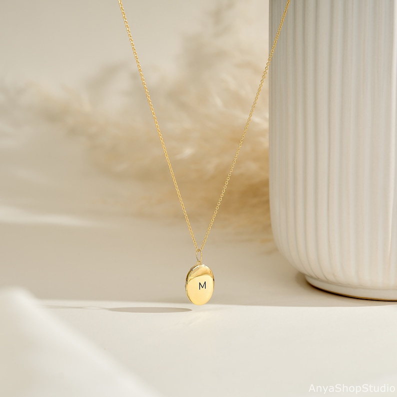 Custom Locket Necklace with Photo, Engraved Necklace, Baby Photo Locket, Minimalist Memorial Jewelry, Anniversary Gift, Graduation Gifts image 13