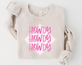 Pink Howdy Sublimation Design PNG SVG Western Digital Download Retro Western PNG Sublimation Design