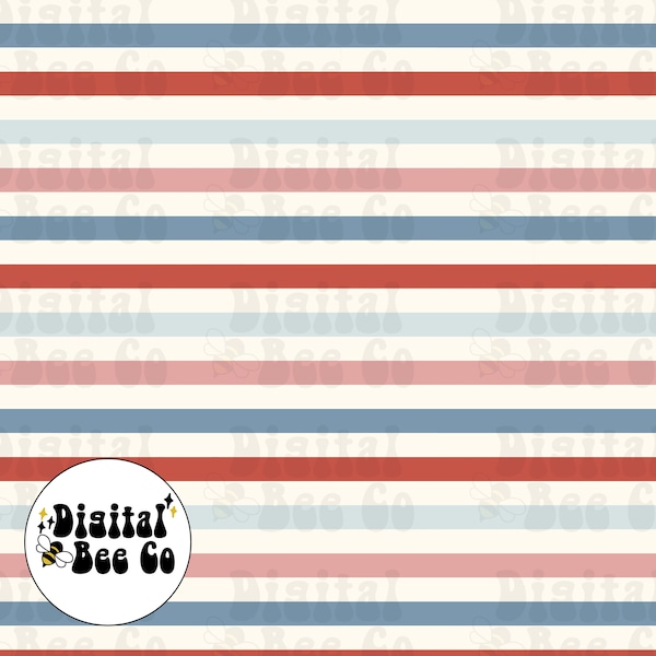 Stripes seamless file, repeating pattern, digital paper, red white blue Fourth of July stripes baseball png seamless file