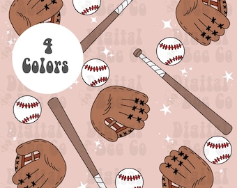 Seamless Baseball Pattern PNG Digital Sublimate Download, Baseball Seamless File, Baseball digital paper, baseball scrapbook paper