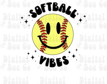 Softball Vibes PNG, Softball vibes sublimation, Retro softball vibes png, softball vibes shirt, trendy softball vibes shirt design digital