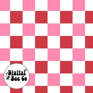 Pink Checkered Seamless Pattern, check seamless design, checkered digital paper png valentines day