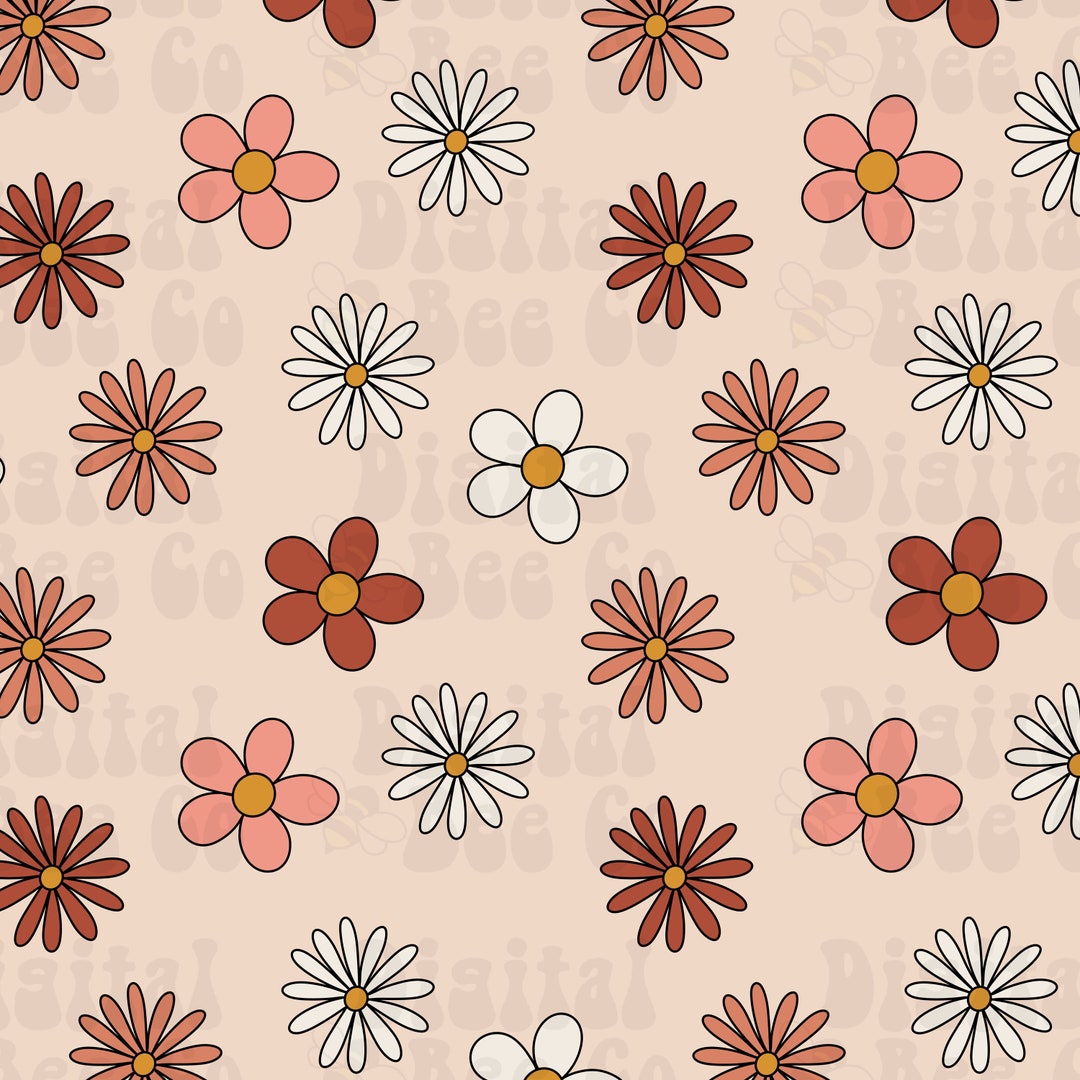 Floral Seamless Design, Boho Seamless File, Boho Floral Digital Paper ...