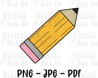 Pencil PNG, Pencil sublimation design, pencil clip art, pencil design, trendy png design, hand drawn pencil png sublimation design png