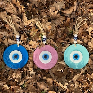 Kinderkamer wanddecoratie, boze oog wanddecoratie, Nazar Boncuk, Grieks oog, Turks, amulet, bescherming talisman, unieke kunst aan de muur, Grieks huis,