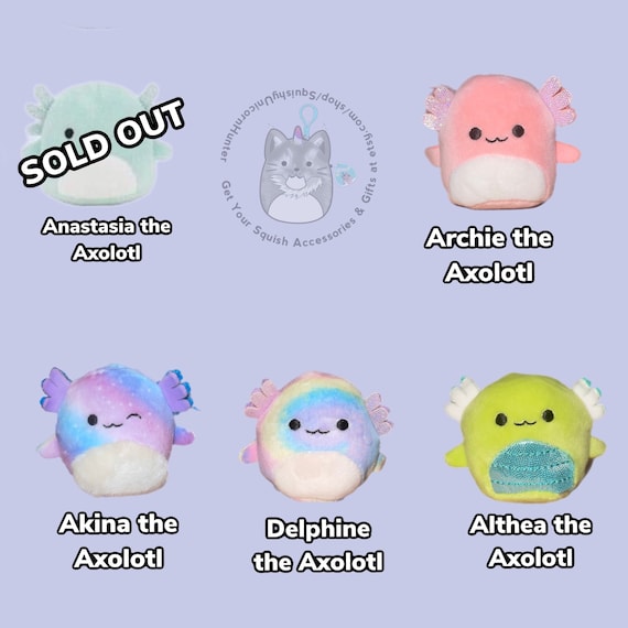 NEW AXOLOTLS Added Squishmallow Earrings 2 Squishville Earrings Real  Squishmallow Toy Jewelry FREE Shipping Earring Listing 12 