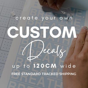 Custom text Vinyl decal Up to 120CM Wide Custom Car Accessory Logo Name Car Sticker Mirror Decal Personalised Baby Name Wedding