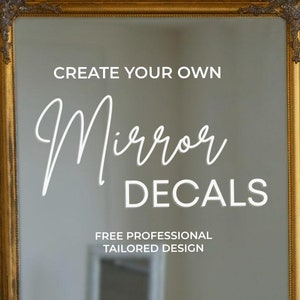 Create Custom Mirror Decal Text For Wedding Decals backdrops Mirror Affirmations Bathroom Name Birthday Party Arch Sign Car Accessory