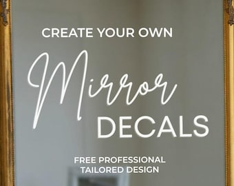 Create Custom Mirror Decal Text For Wedding Decals backdrops Mirror Affirmations Bathroom Name Birthday Party Arch Sign Car Accessory