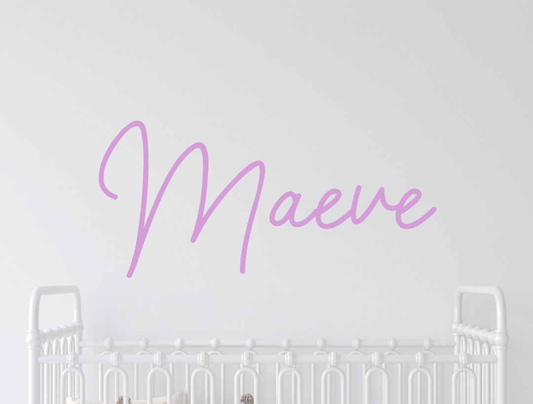 Personalised Wall Name Decal Custom up to 120CM Bedroom Decor Etsy