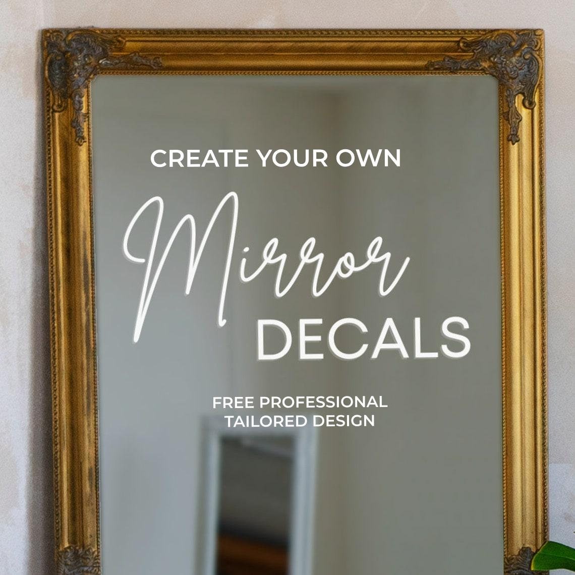 Create Custom Mirror Decal Text For Wedding Decals backdrops Mirror Affirmations Bathroom Name Birthday Party Arch Sign Car Accessory
