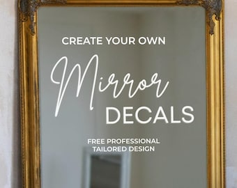 Custom Mirror Decal for Weddings, Personalied Vinyl Sign for Events and Bathroom Decor