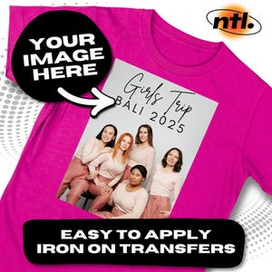 Custom Photo Iron On Transfer for Shirts, Easy Application Heat