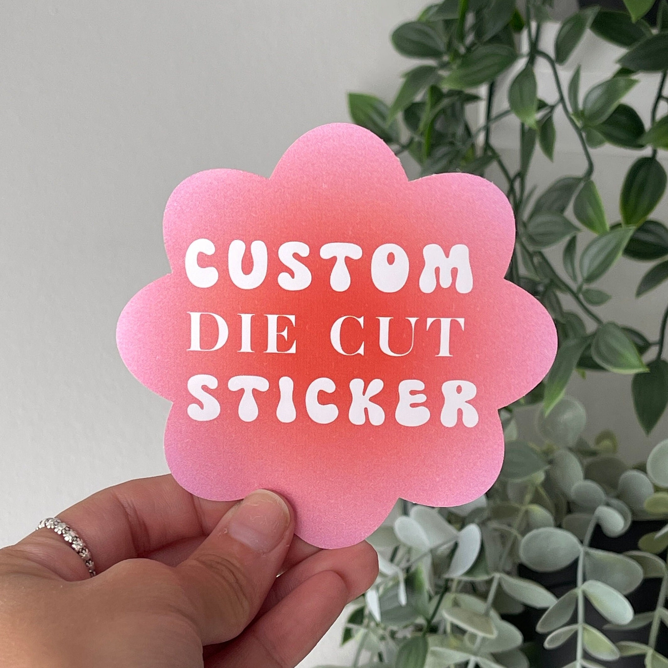 Personalised Transparent DIE-CUT Stickers Business Waterproof, Tear-proof,  PUV Stickers perfect for Postage Labels, Restaurants 