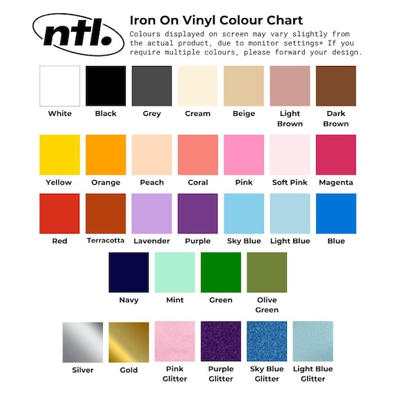 Custom Iron On Image or Name Heat Transfer Vinyl Personalised Text Label Decal Glitter Logo