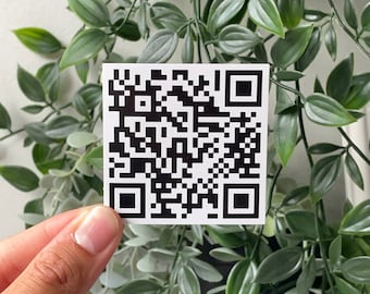 QR Code Sticker Waterproof Decal Small Business Labels Packaging Funny