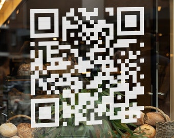 Custom QR Code Vinyl Decal Sticker for Shop Window
