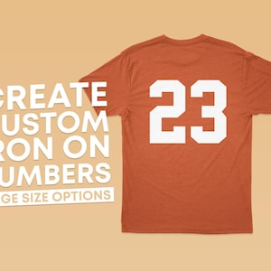 Custom Iron On Numbers for Sports Teams, Eco-Friendly Heat Transfer Vinyl Decals