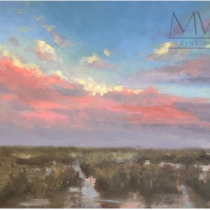 Stone Harbor New Jersey Salt Marsh Print, Cotton Candy Sunset Art, New Jersey Fine Art Gifts, East Coast Sunset Print, NJ Housewarming Gift