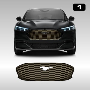 Front Grill Imitation Decal BRONZE, for Ford Mustang Mach-E 2021 2022 2023 2024