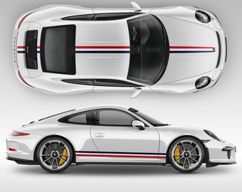 BMW用8インチビニール製ラリーストライプレーシングストライプキット