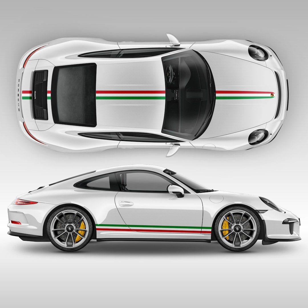 Italian Flag Style 3M Vinyl Car Stripes Universal: Decal Set - Etsy