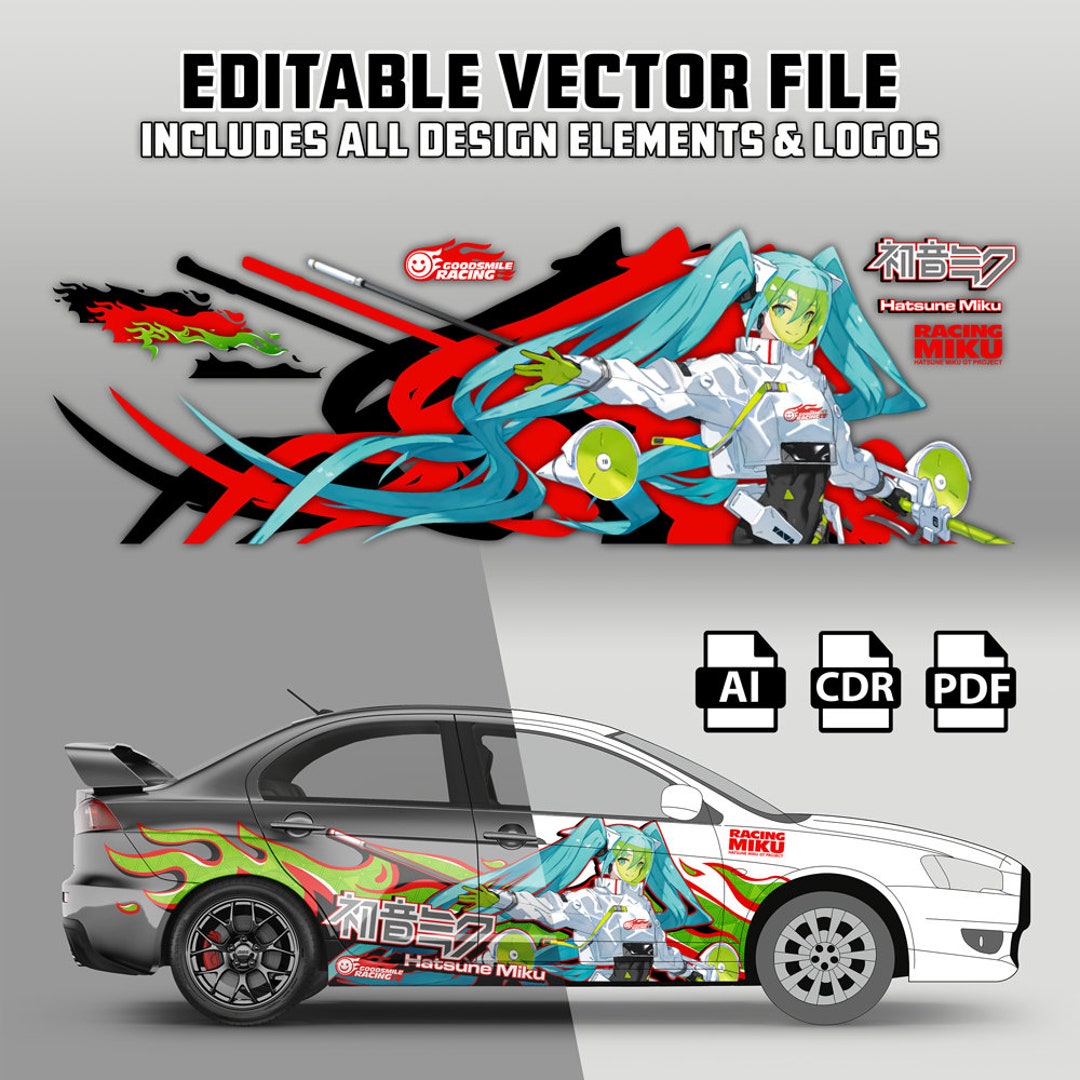 Itasha Racing Miku 2022 Design Fits All Car Models - Etsy