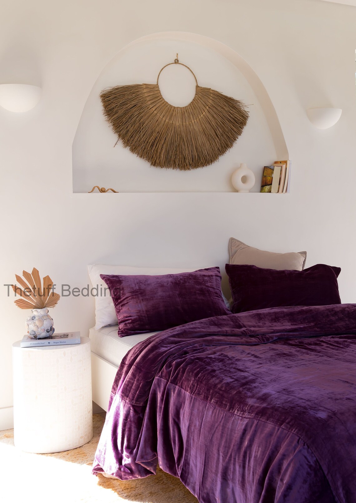 Luxury Purple Velvet Bedding 3 Pcs Set Duvet Cover Boho Etsy