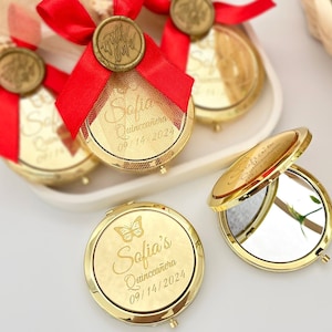 Compact Mirror Quinceañera Favor, Quinceañera Party Favors, Sweet 16 Party Favors, Quinceañera Gift, Mis Quince Anos Favor