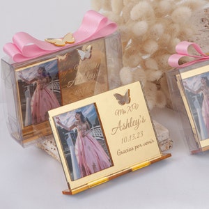 Quinceanera Butterfly Party Favors, Quinceanera Photo Frame Favors, Sweet 16 Favors, Mis Quince 15 Anos