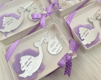 Personalized Stork Baby Shower Magnet Favors