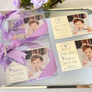 Baptism Photo Magnet Favors, Christening Favors, Mi Bautizo, Baptism Favors Girl, Baptism Photo Frame