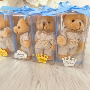 Unique Teddy Bear Baby Shower Favors, Teddy Bear Key Chain, Personalized Gifts, Birthday Party Favors, We Can Bearly Wait