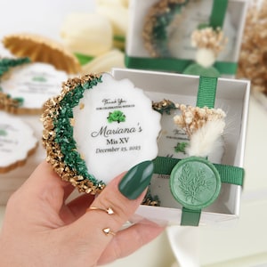 Emerald Green Quinceanera Favors, Butterfly Party Favors Magnet, Sweet 16 Gifts, Mis Quince Anos Favor
