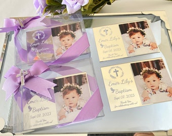 Baptism Photo Magnet Favors, Christening Favors, Mi Bautizo, Baptism Favors Girl, Baptism Photo Frame