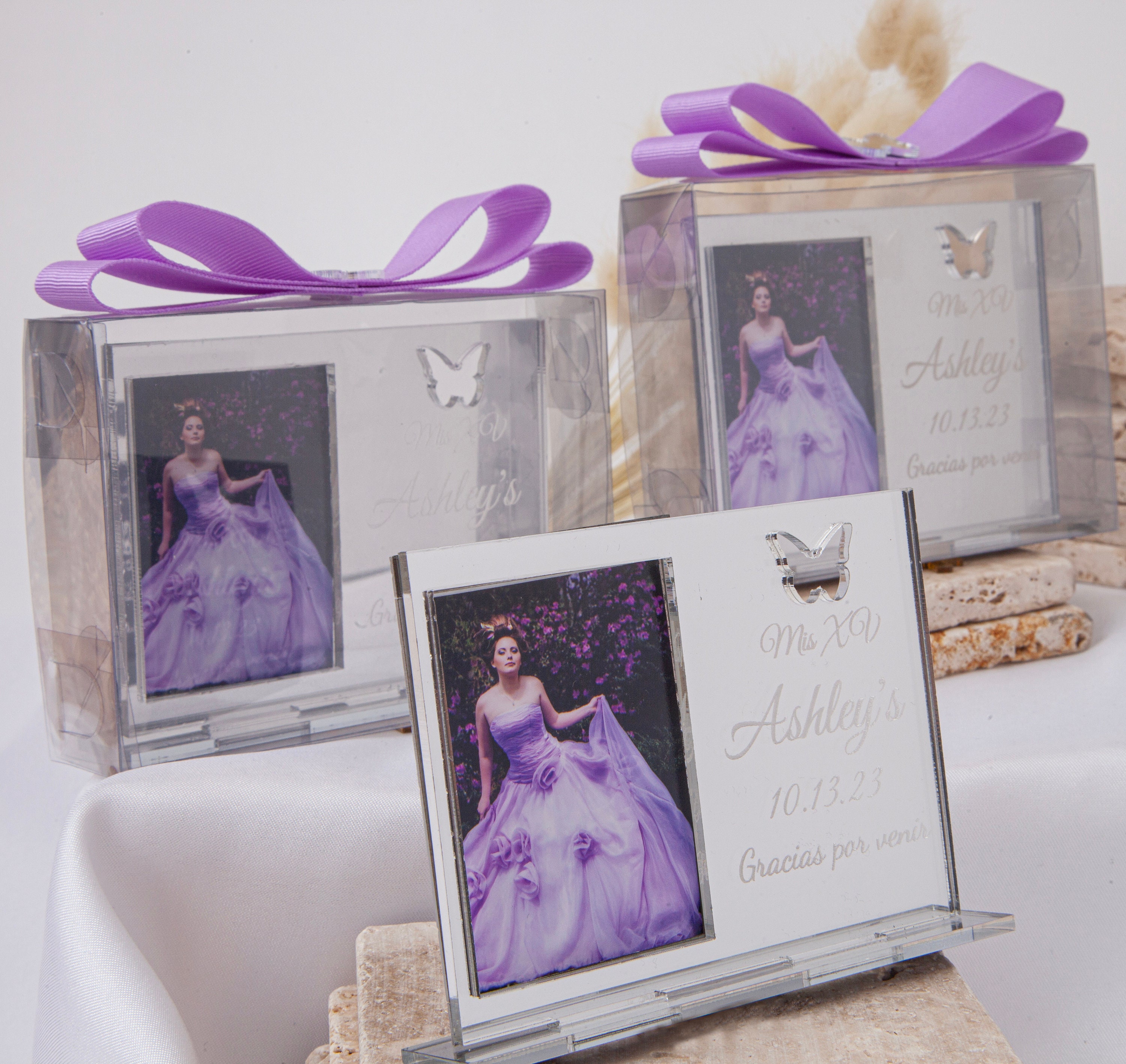 Quinceanera Butterfly Party Favors, Quinceanera Photo Frame Favors, Sweet 16 Favors, Mis Quince 15 Anos