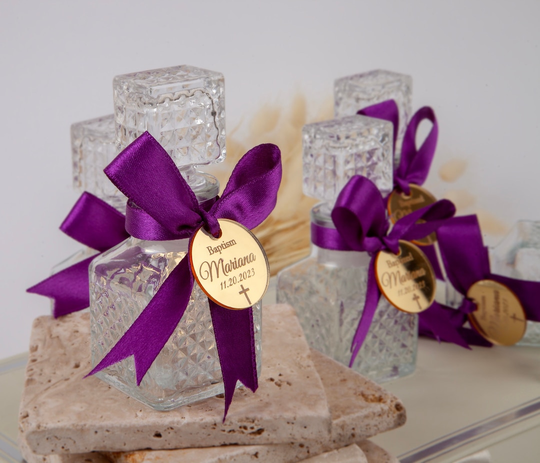 Holy Water Bottle, Baptism Favosr for Guest, Christening Favor, Baptism
